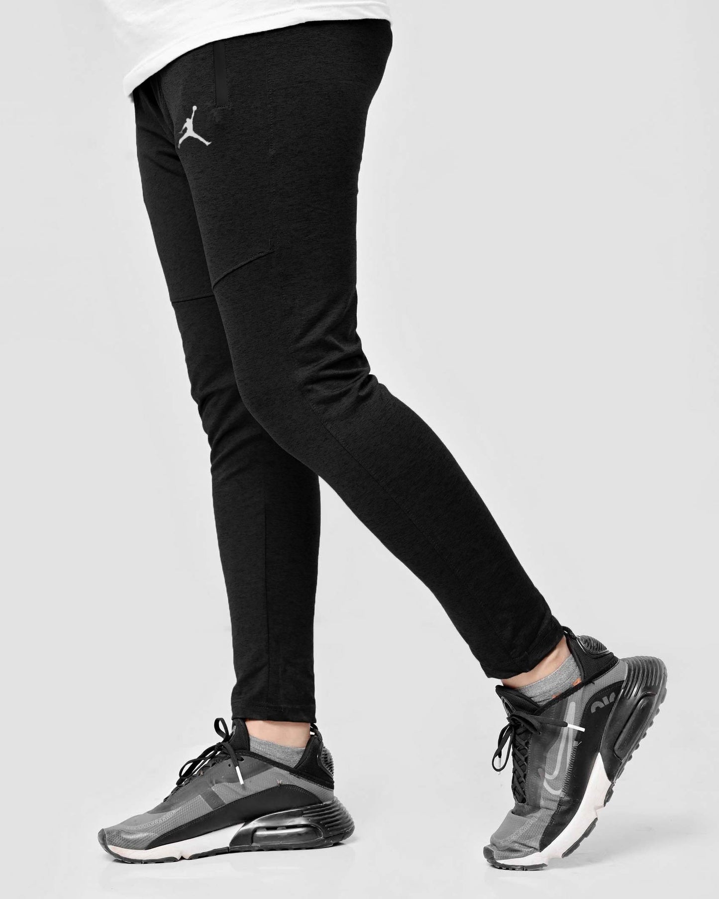 Men Casual Nike Jordan Super Stretchable Imported Trouser-Black