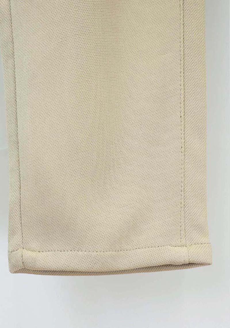 Self Texture Knitted Stretchable Cotton Slim fit Pant-Cream