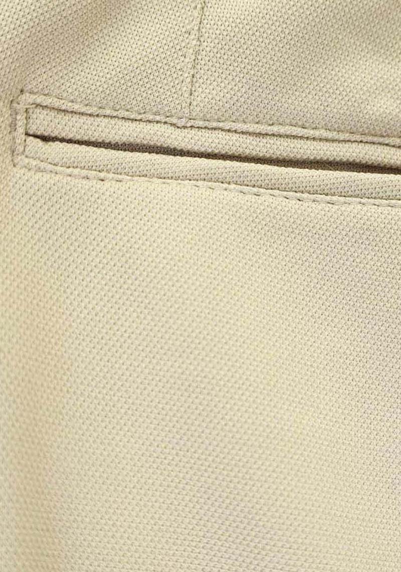 Self Texture Knitted Stretchable Cotton Slim fit Pant-Cream
