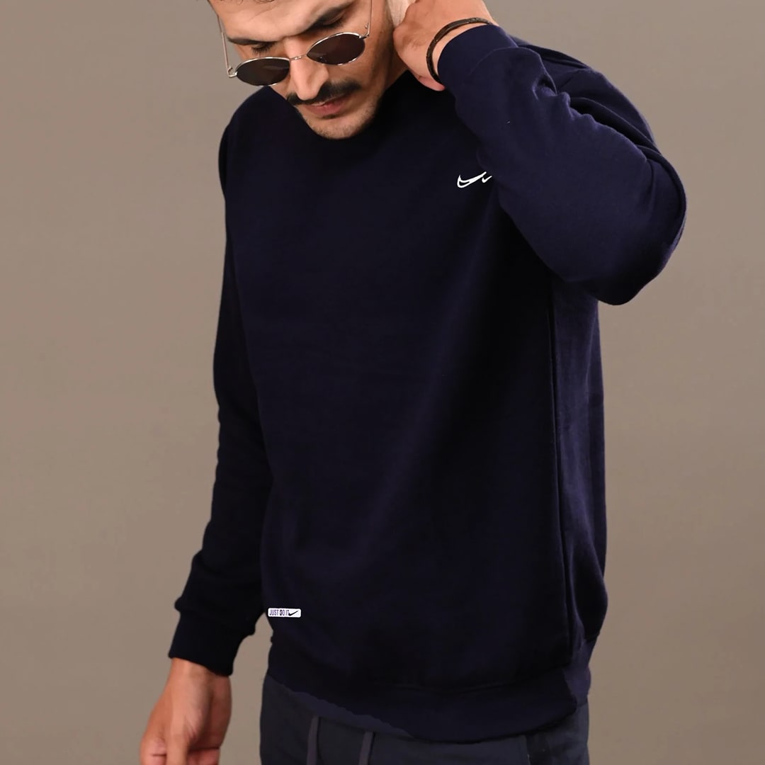 Casual Nike Sweatshirt Export Quality-Blue