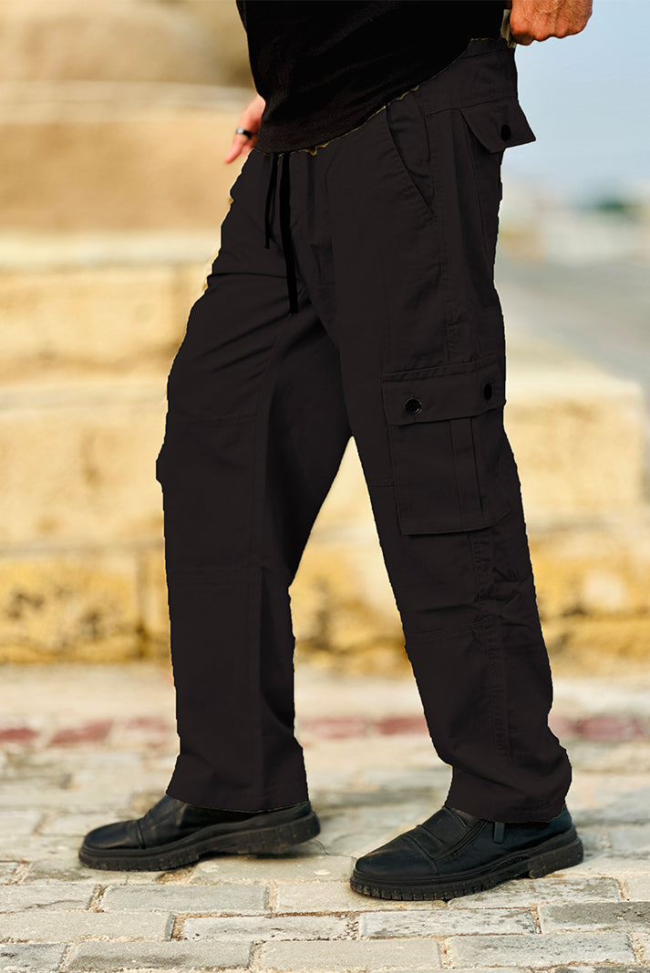 6 Pocket Cargo Baggy Pant Black