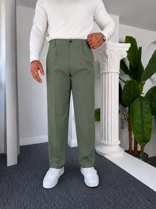 Self Texture Knitted Cotton Pant-Mint