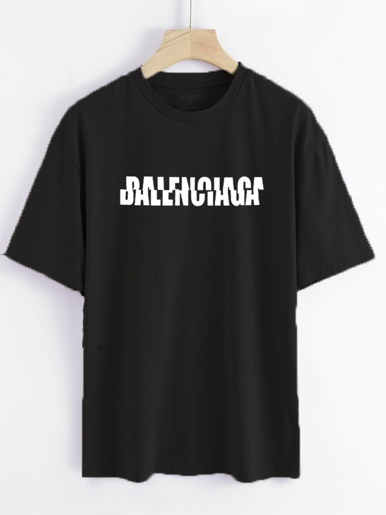 Oversized Drop Shoulder Balenciaga Tees Black