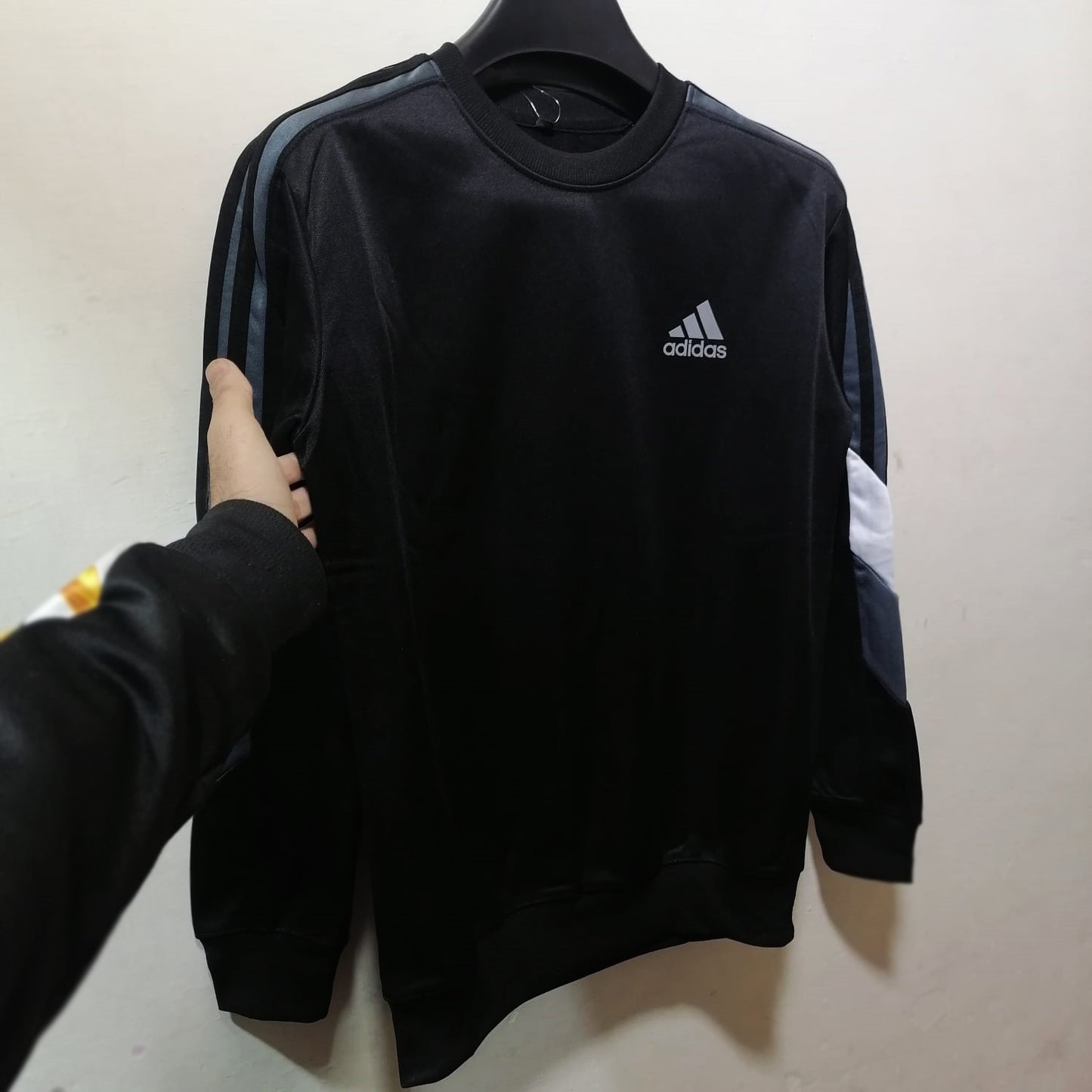 Casual Adidas Slimfit Sweatshirt Export Quality- Black