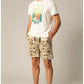 Casual Camouflaged Cream Solider Short