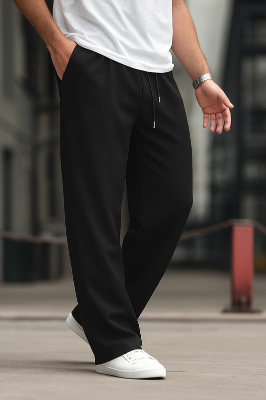 Imported Loose Bottom Trouser-Black