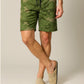 Casual Camouflaged Solider Green Flag Short