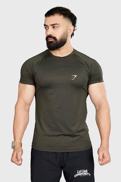 GymShark Imported T-Shirts Olive Green