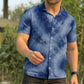 Half Sleeve- Linen Navy Tie Dye