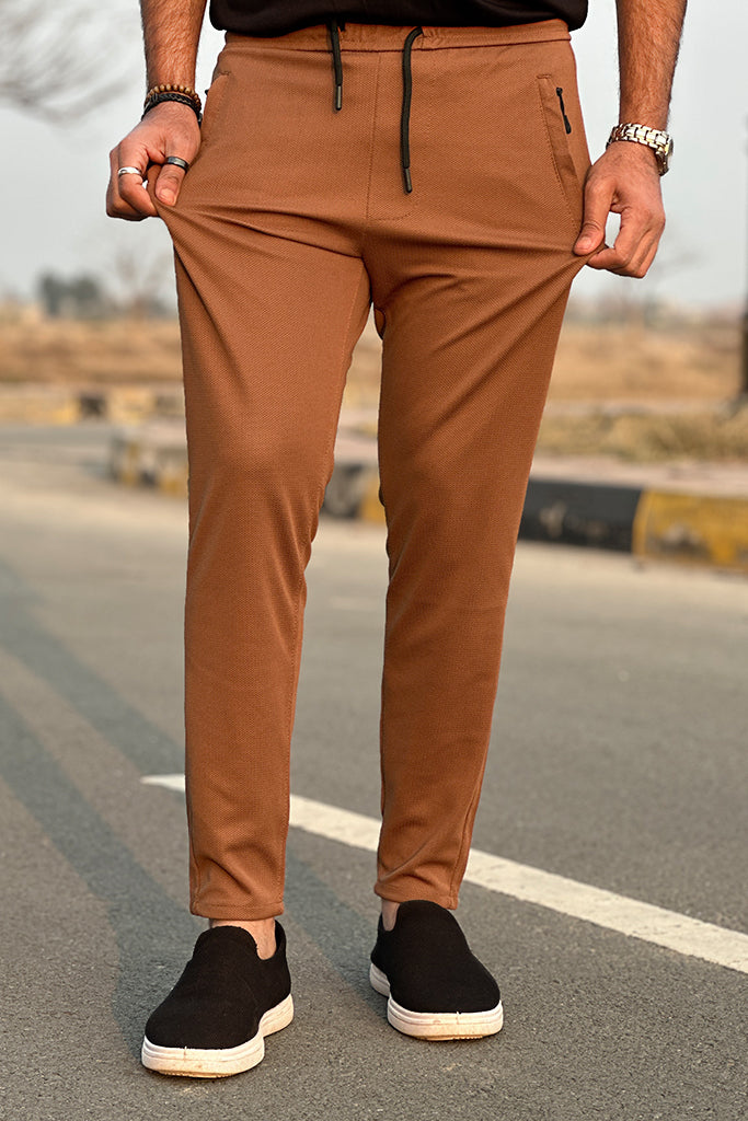 Smart Slim Fit Trouser Export Quality-Camel Brown