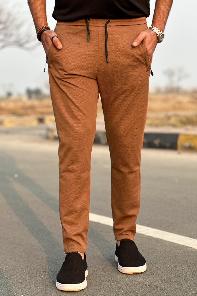 Smart Slim Fit Trouser Export Quality-Camel Brown