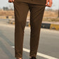 Smart Slim Fit Trouser Export Quality-Dark Brown