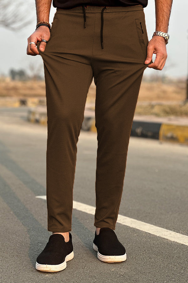 Smart Slim Fit Trouser Export Quality-Dark Brown