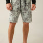 Floral Camouflaged Light Grey Shade Short