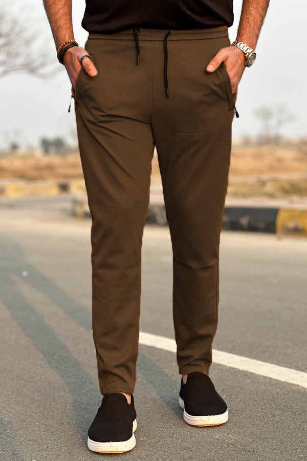 Smart Slim Fit Trouser Export Quality-Dark Brown