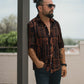 Casual Shirt- Linen Black Random Print