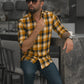 Casual Shirt- Cotton Camel Check