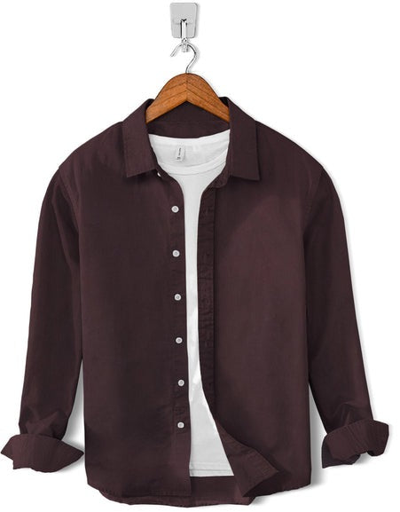 Casual Shirt Cotton-Choclate