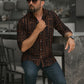 Casual Shirt- Linen Black Random Print
