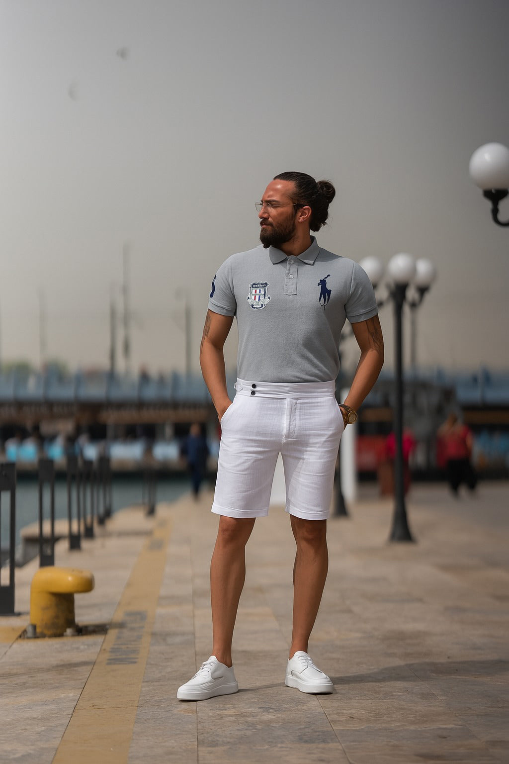 Men Polo Shirt Export Quality- Grey
