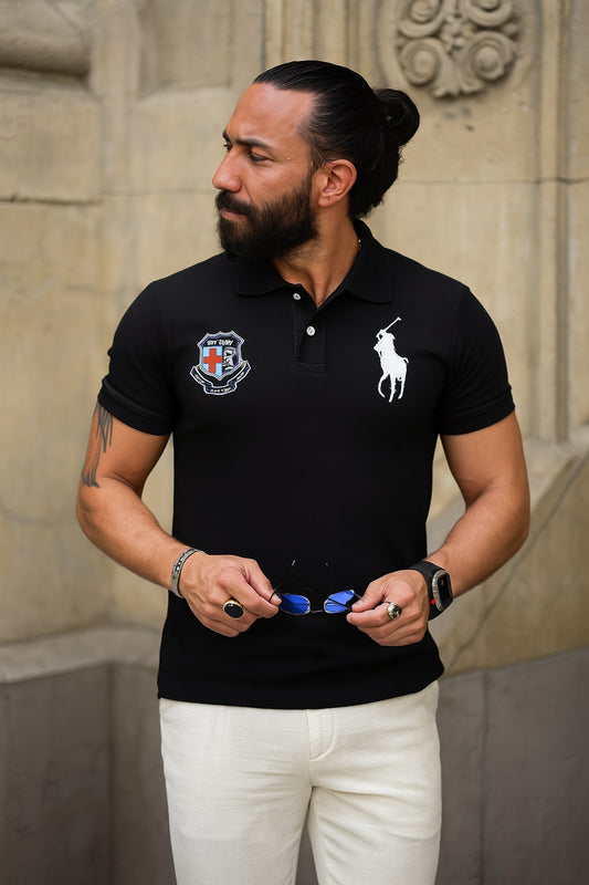 Men Polo Shirt Export Quality- Black
