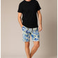 Mix Floral Bluish Camouflaged Short