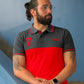 Men Polo Shirt Export Quality-GreyRed