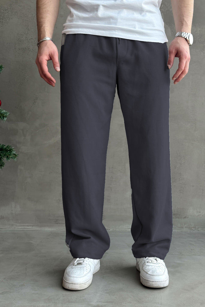 Imported Loose Bottom Trouser-Charcoal Grey
