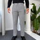 Self Texture Knitted Cotton Pant-Silver Grey
