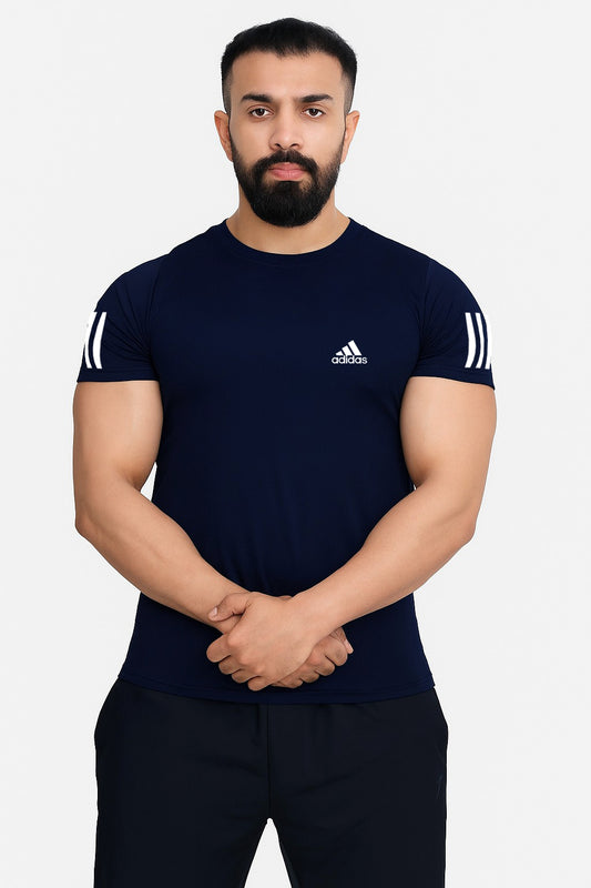 Adidas Imported T-Shirts Navy Blue