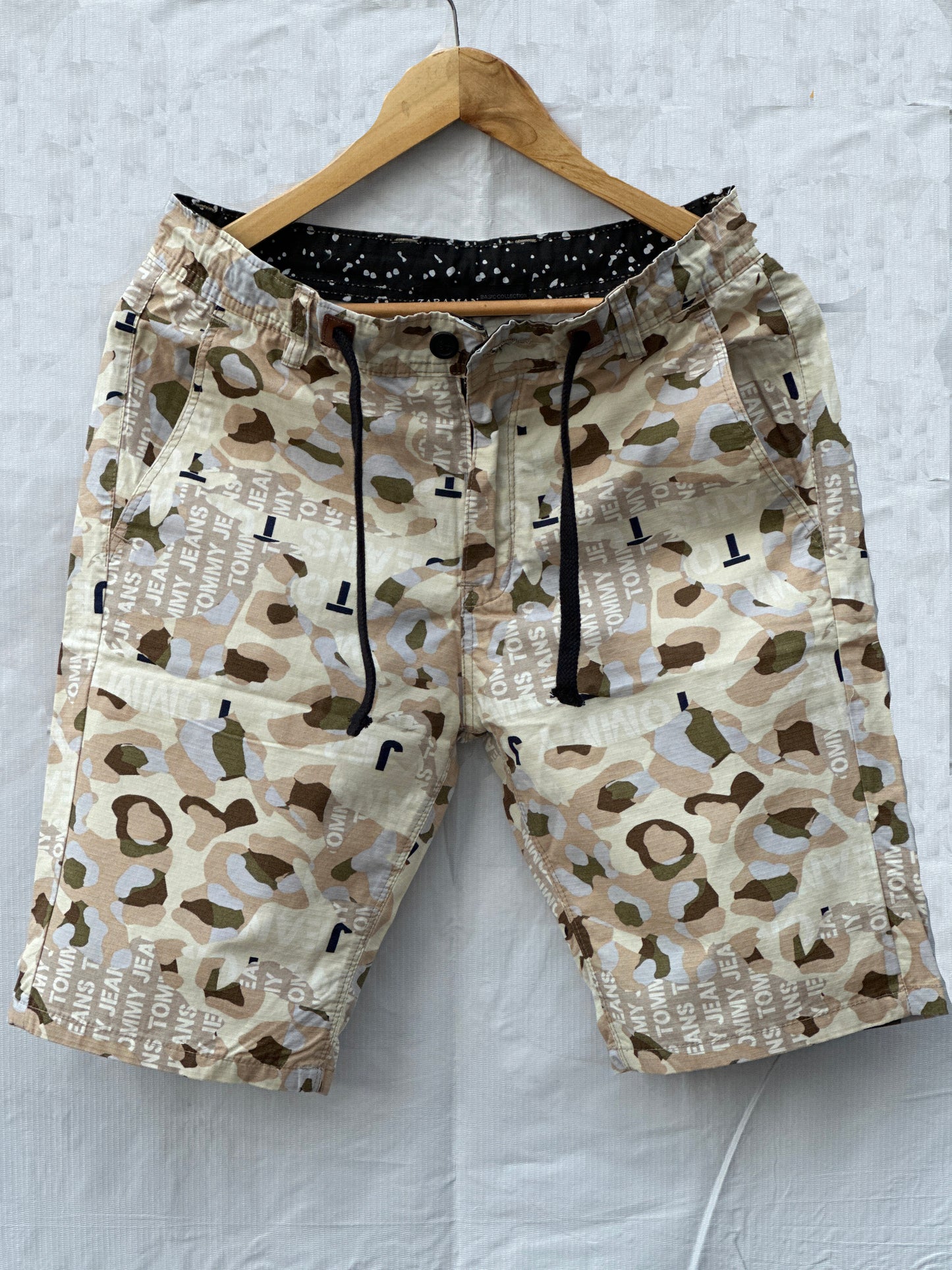 Casual Camouflaged Cream Solider Short