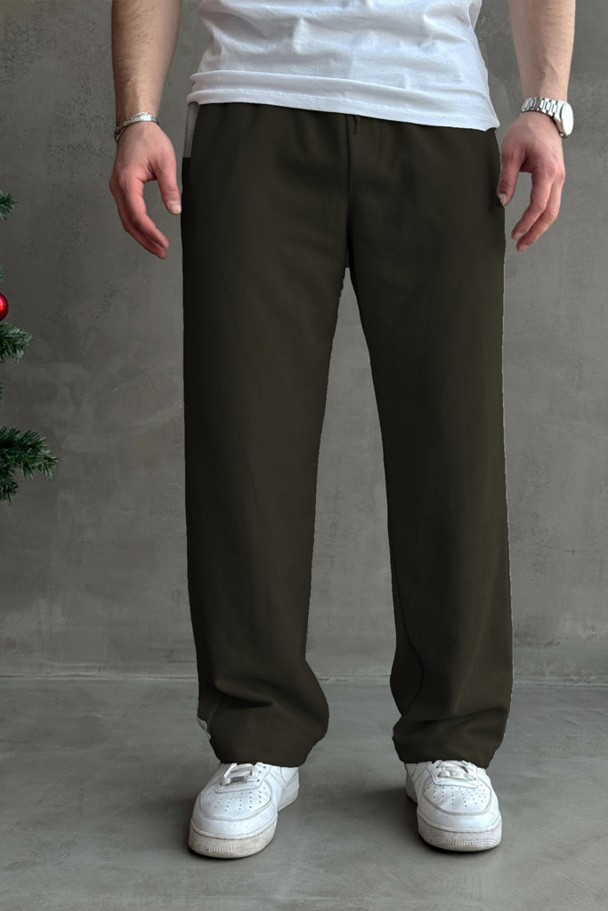 Imported Loose Bottom Trouser-Olive Green