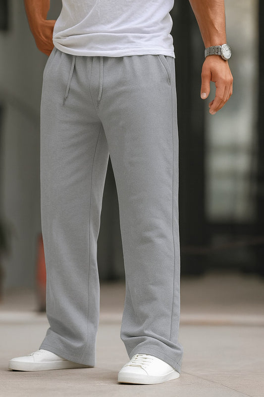 Imported Loose Bottom Trouser-Silver Grey