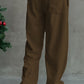 Imported Loose Bottom Trouser-Camel Brown