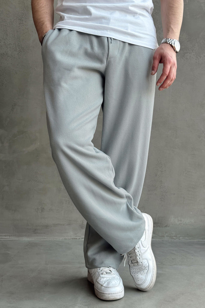 Imported Loose Bottom Trouser-Silver Grey