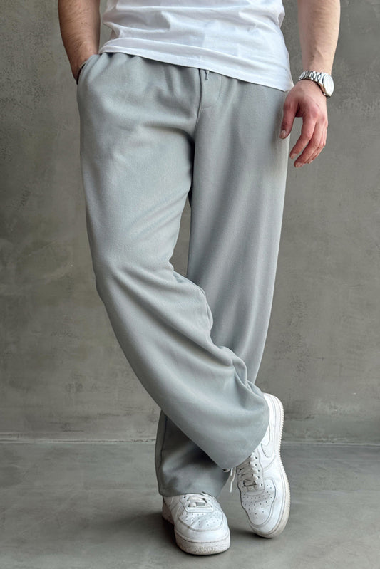 Imported Loose Bottom Trouser-Silver Grey