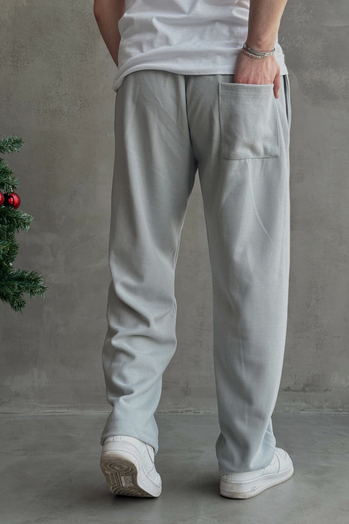 Imported Loose Bottom Trouser-Silver Grey