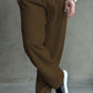 Imported Loose Bottom Trouser-Camel Brown