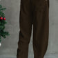 Imported Loose Bottom Trouser-Dark Brown