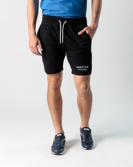 Black Slim Fit Runner Short