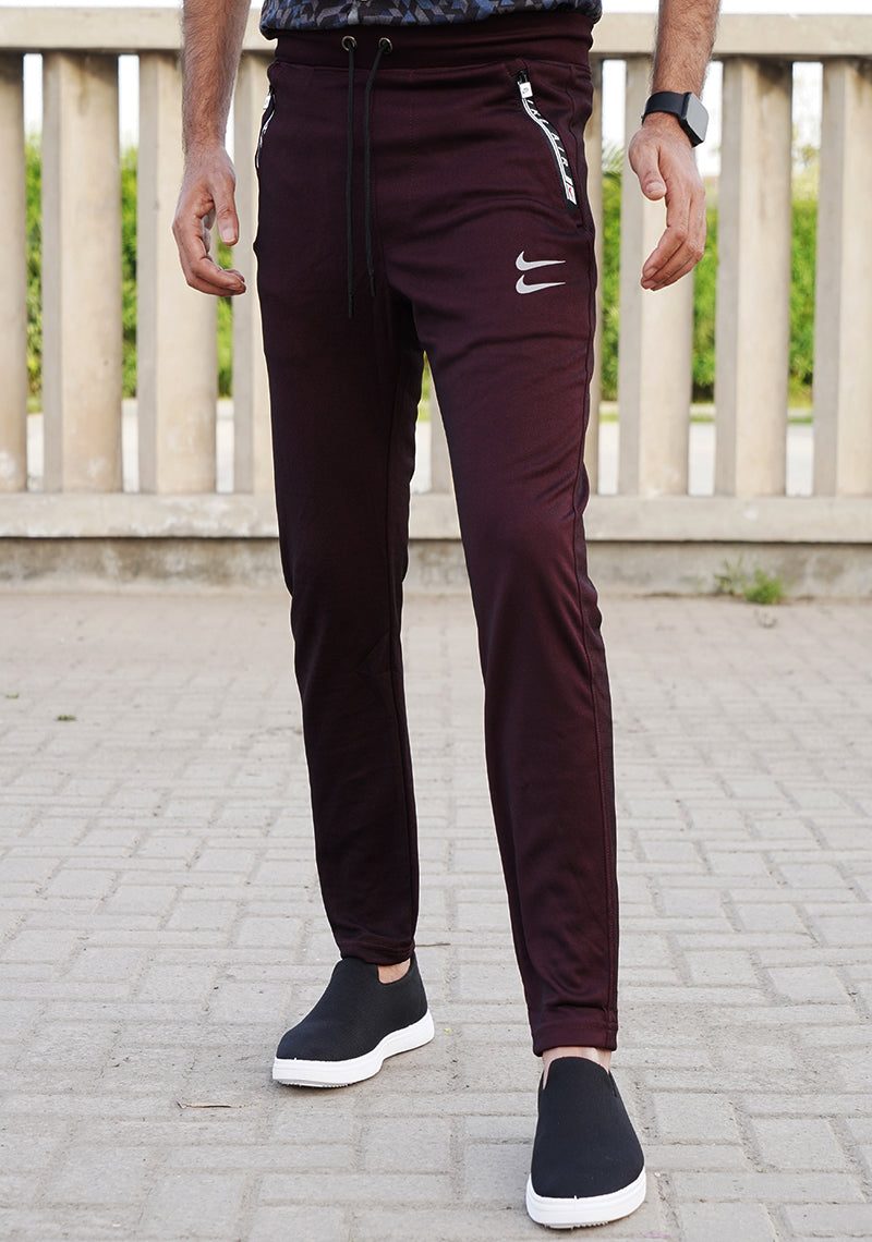 Casual Super Stretchable Nike Trouser Export Quality-Maroon