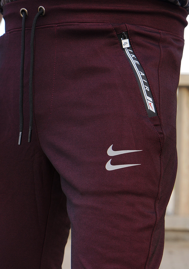 Casual Super Stretchable Nike Trouser Export Quality-Maroon